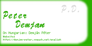 peter demjan business card